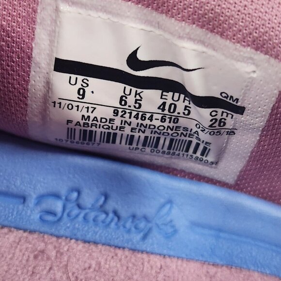 Nike women’s pink SB check solar elemental canvas tie fashion sneakers 9 - Picture 3 of 3